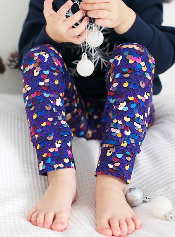 FRED & NOAH Purple Sequins Legging 12-18 months